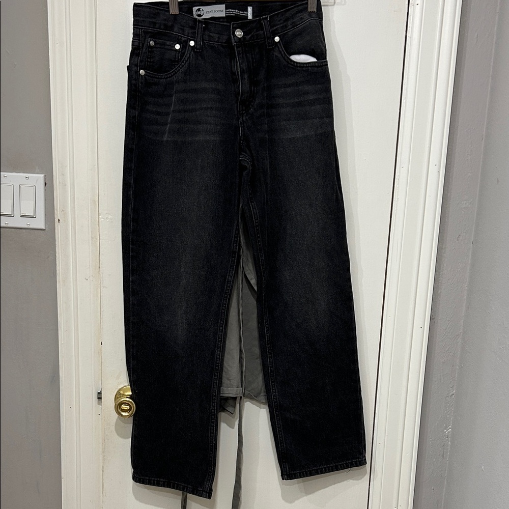 Levi's silver tab stay loose Relaxed Black Jeans size 16- great condition